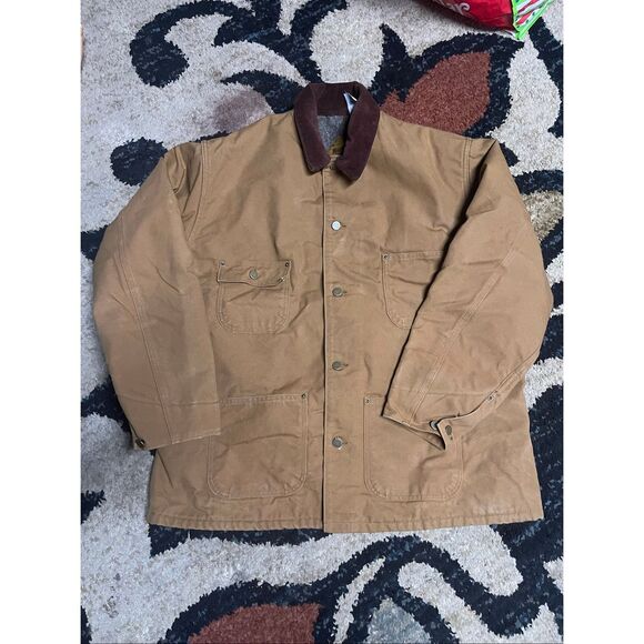 Vintage sz XL Carhartt Blanket Lined Jacket Corduroy Collar Muleskin 80’s - Picture 9 of 16